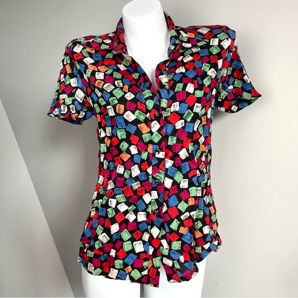 Retro Colorful Geometric Top